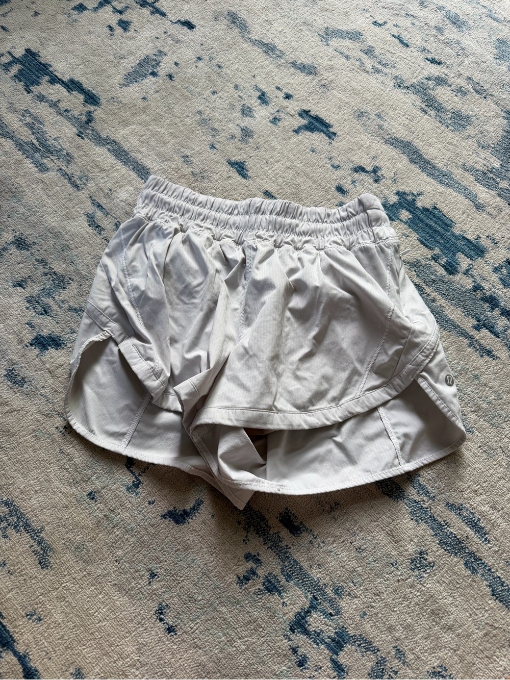 Lululemon Track That High-Rise Lined Short 3" Off White Size 6